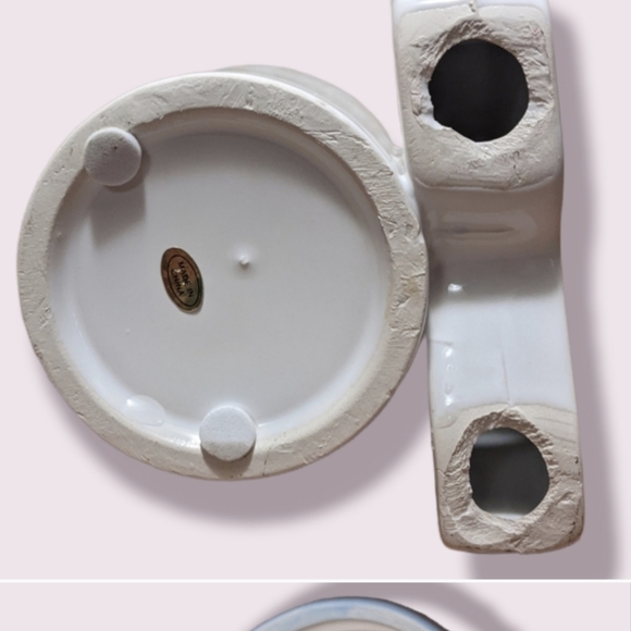 Dark Brown & White Bunny Rabbit Mini Planter or Votive Holder Set of 2 - Picture 7 of 15